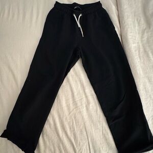 Zara Charcoal Jogger Pants with White Drawstring